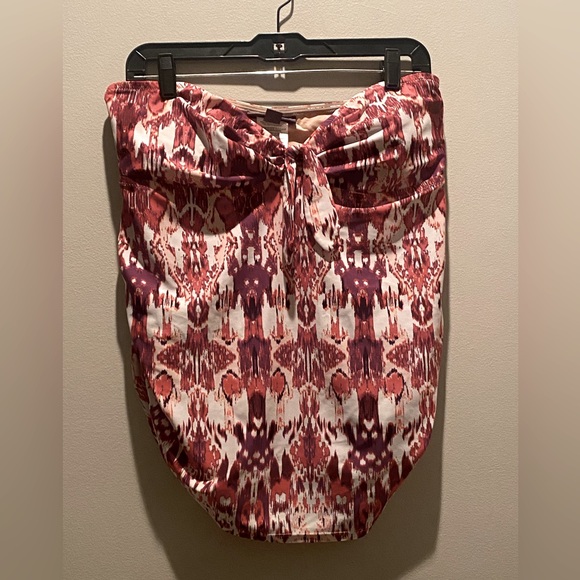 2/$35 A Pea in the Pod Maternity Strapless 2 pc Bathing Suit L Top M Bottom - Picture 1 of 4